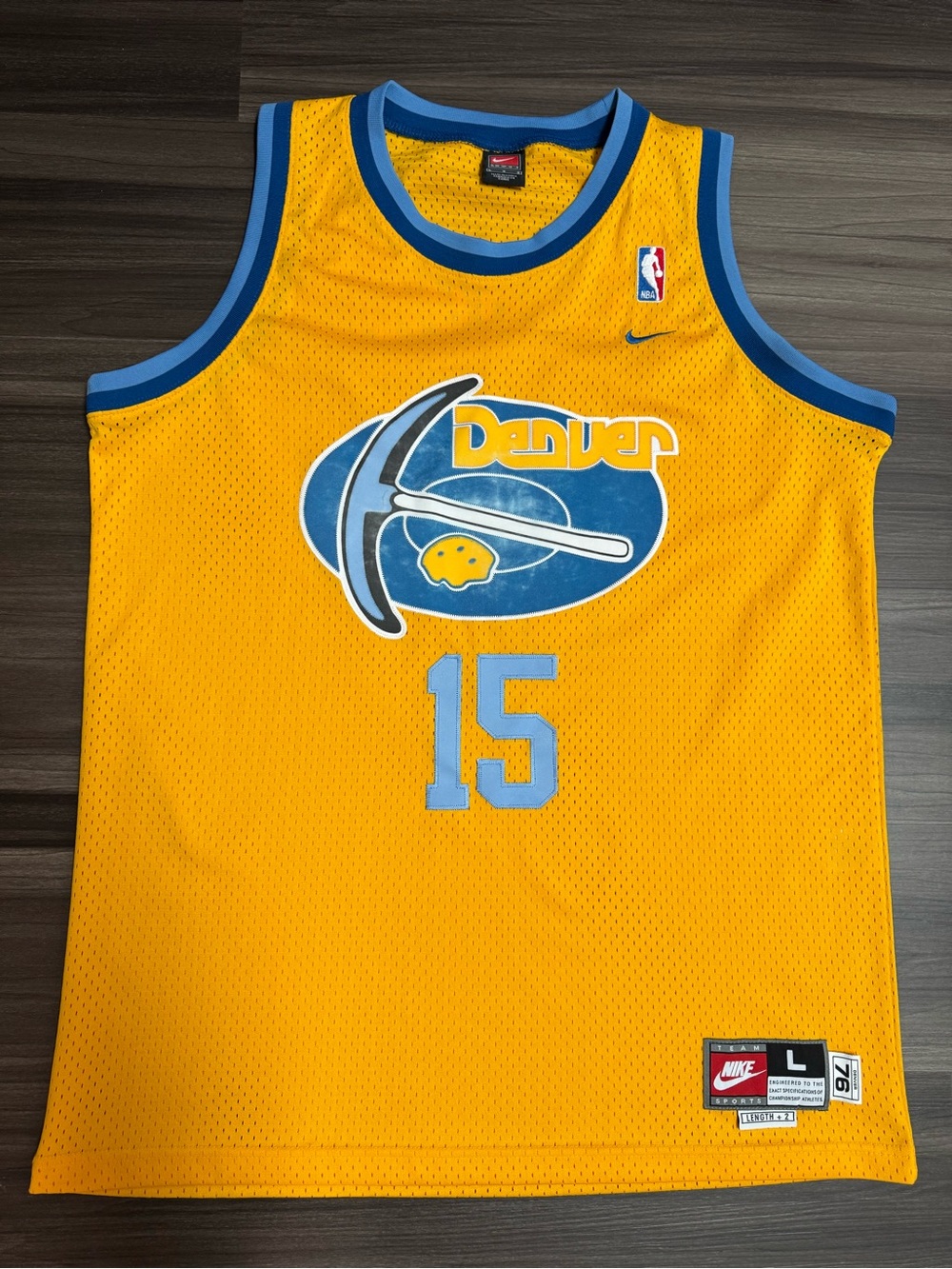 Nike Denver Nuggets Carmelo Anthony #15 NBA Alternate Stitched Jersey Men’s L